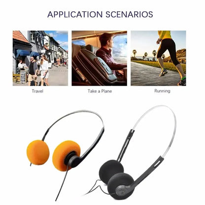 3.5MM Retro Earphones — Nostalgic Wired Headphones for MP3, Walkman & Sports