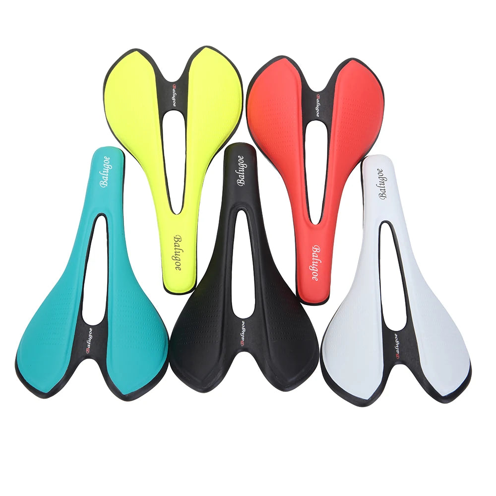 MTB Bike Saddle - PU Leather Gel-Filled Shockproof Comfort Seat for Mountain & Road Bicycles