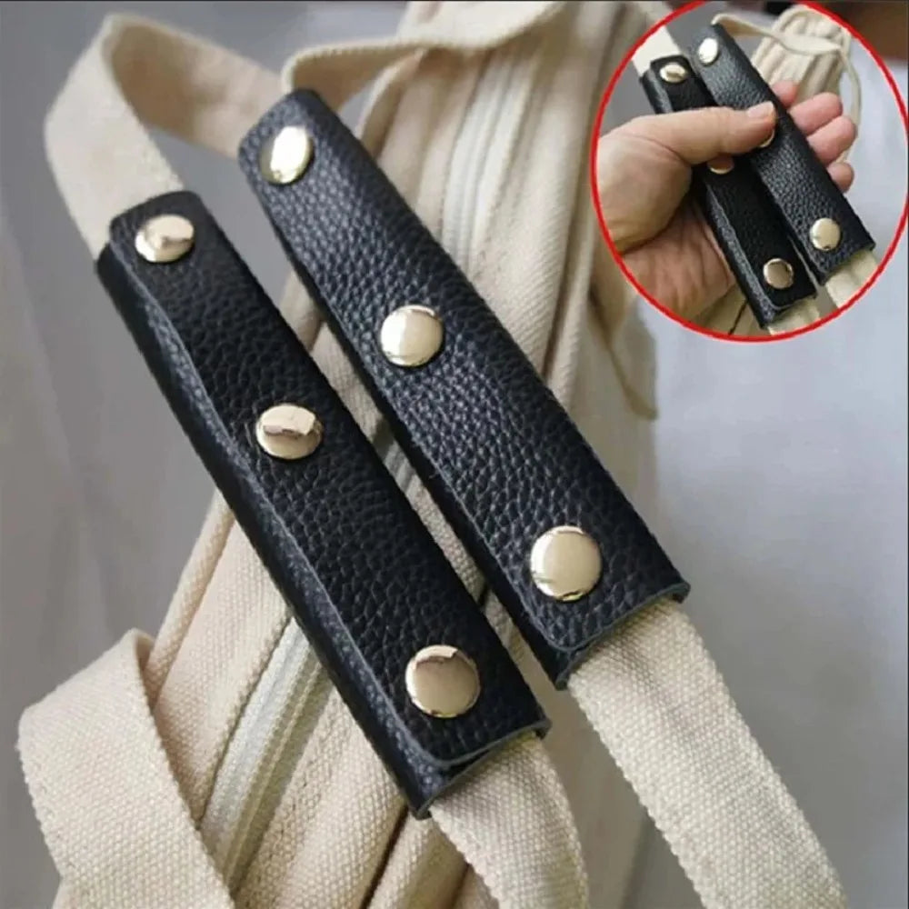 Soft Luggage Shoulder Strap Pad - Protective Leather Grip Cover for Suitcase, Stroller & Travel Bags
