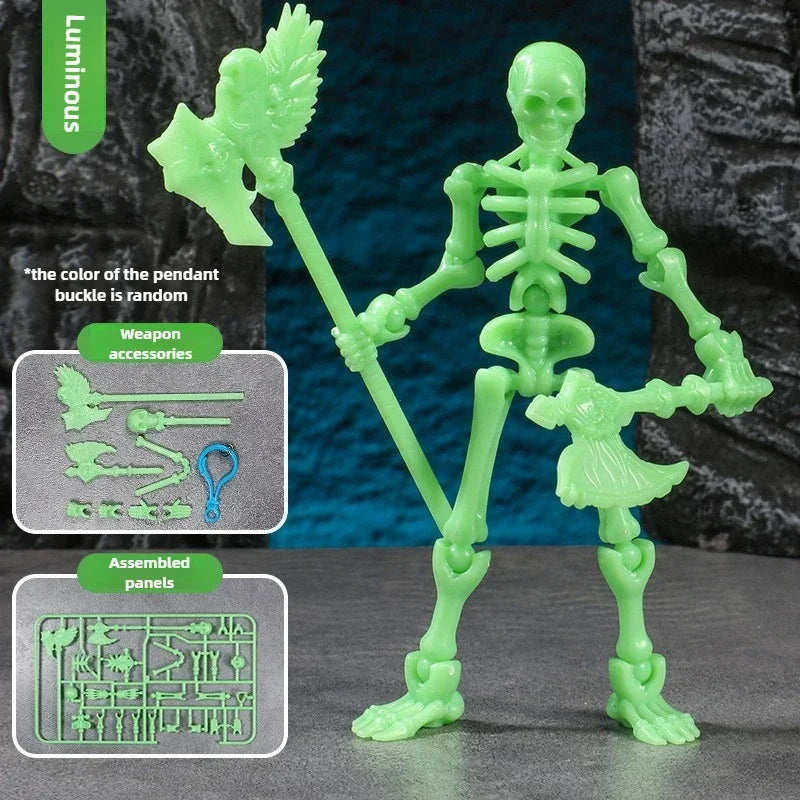 3D Articulated Skull Model – Assemble Action Figure for Anime, Games & Decoration