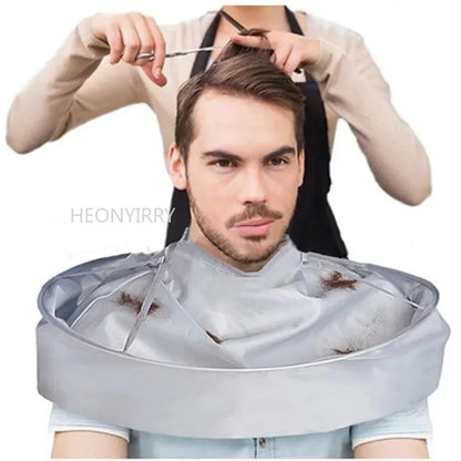 Waterproof Adult Hair Cutting Cape – Foldable Umbrella-Style Salon & Home Barber Cloak