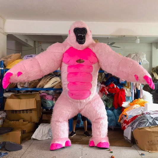 Giant Inflatable Gorilla Mascot Costume - Colorful Adult Gorilla Cosplay for Halloween, Christmas & Parties