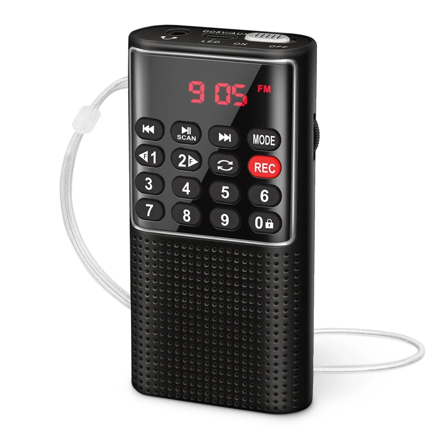 Mini Portable Pocket FM Radio – Handheld MP3 Walkman with Recorder & Rechargeable Battery