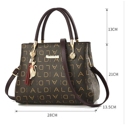 PU Leather Casual Crossbody Bag for Women - Luxury Designer Tote Handbag, Large Capacity Travel Shoulder Sac