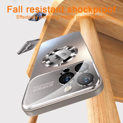 AG Matte Magnetic iPhone Case - MagSafe Wireless Charging Cover with Lens Protection for iPhone 11-17 Pro Max, Plus & Air