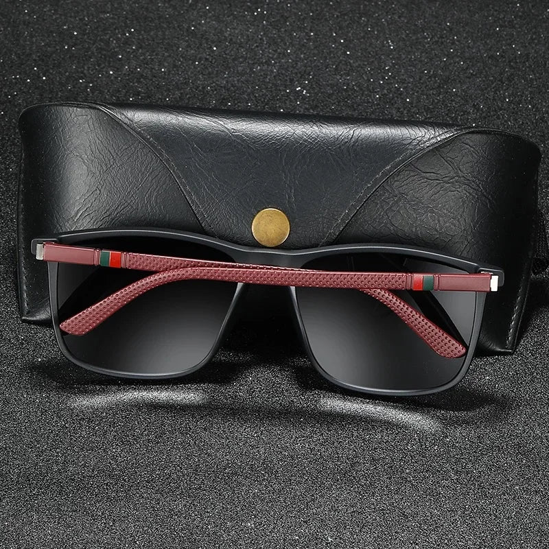 Luxury Square Vintage Polarized Sunglasses for Men & Women – UV400 Cycling, Driving, Fishing Eyewear