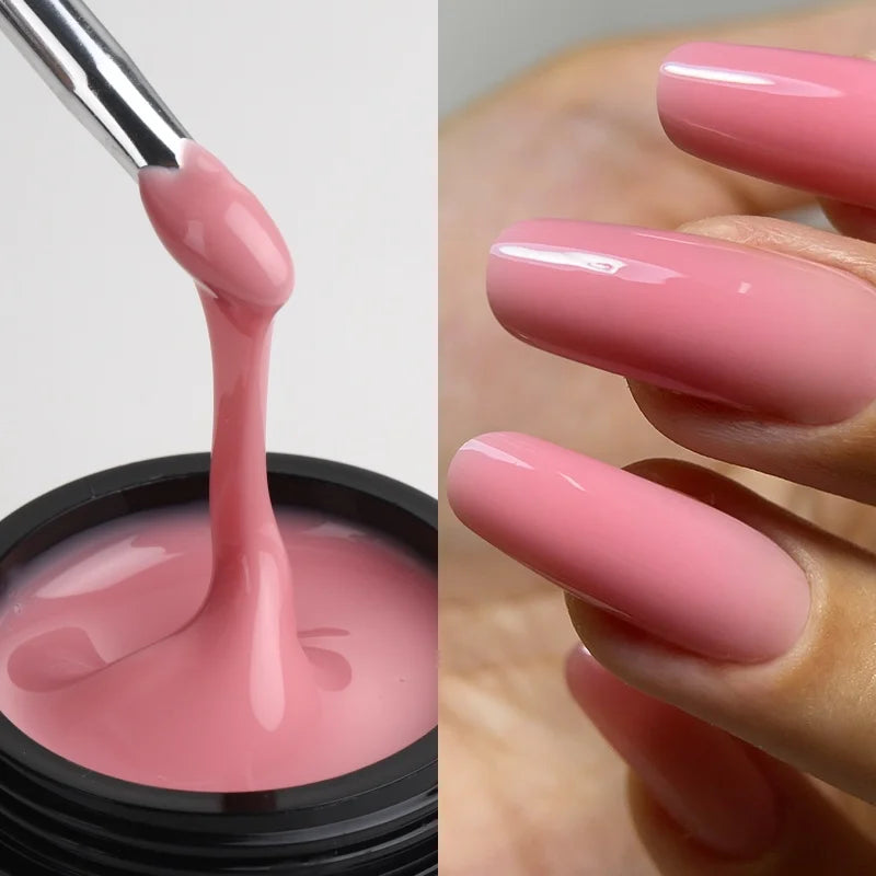 MSHARE 50ml Builder Nail Gel - HEMA & TPO Free Self-Leveling UV LED Gel for Nail Extensions and Sculpting