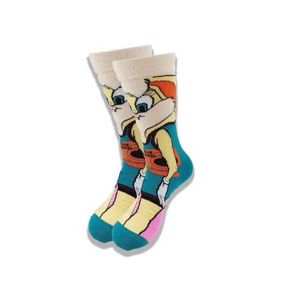 Spring and Autumn Cartoon Movie Character Socks for Men & Women – Funny Fashion High Quality Crew Tube Socks, Unisex Casual Cotton Socks