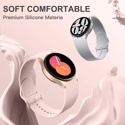 Samsung Galaxy Watch Silicone Sport Band - Replacement Strap for Galaxy Watch 4, 5, 6, 7, 5 Pro and Classic 40mm, 44mm, 45mm