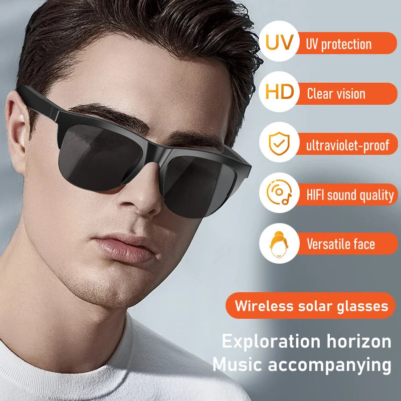 Xiaomi MIJIA Smart Sunglasses — Bluetooth Headphones with HIFI Audio, Blue Light Protection, Waterproof & Anti-UV for Men and Women