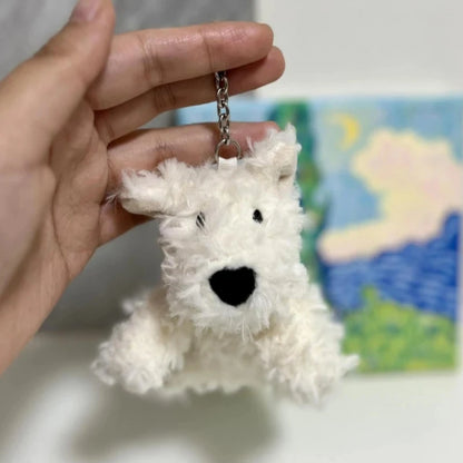 Hot Fun Marshmallow Keychain – Cute Two-Tone Cotton Candy Soft Bag Pendant, Doll Accessory for Xmas Gifts