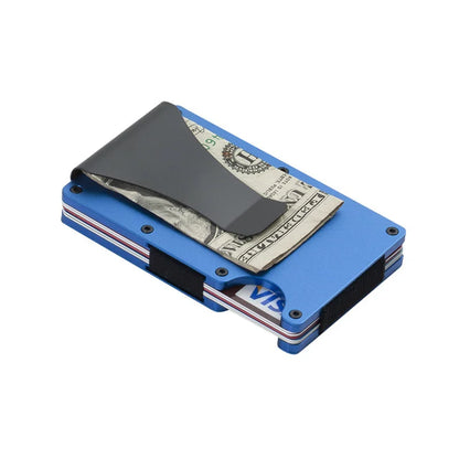 RFID Blocking Metal Wallet – Slim Aluminum Credit Card Holder & Money Clip for Business and ID, 2024 All Colors