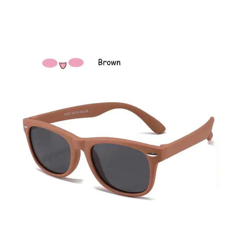 Kids Polarized Sunglasses – Classic Designer UV Protection Eyewear with TAC Lenses & TR90 Flexible Safety Frame for Boys & Girls