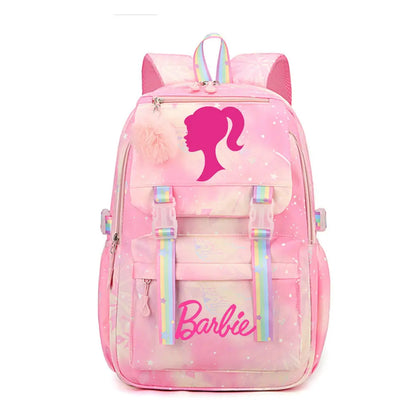 New Barbie Kids School Backpack – Canvas Travel & Laptop Bag for Boys, Girls & Teenagers