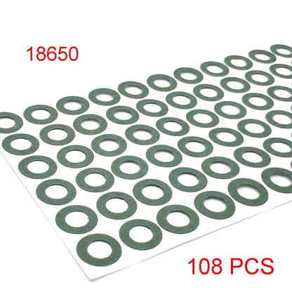 18650/21700/32650 Li-ion Battery Insulation Gasket – Barley Paper Insulating Glue Patch & Electrode Pads for Battery Pack