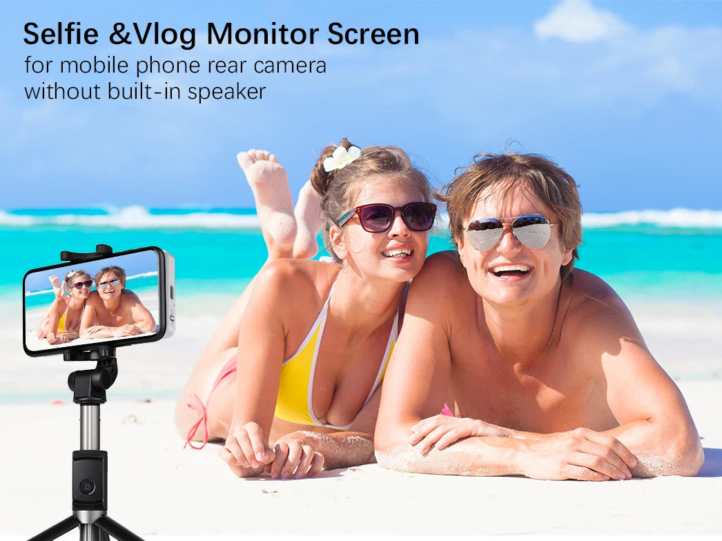 Vlog Selfie Monitor Screen for Phone – Rear Camera Display with MagSafe Magnetic Mount and Wireless Connection for Live Streaming