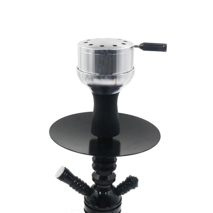 Arab Shisha Hookah Metal Bowl Set: Charcoal Holder with Heat Management Cover - Smoking Accessories for Chicha