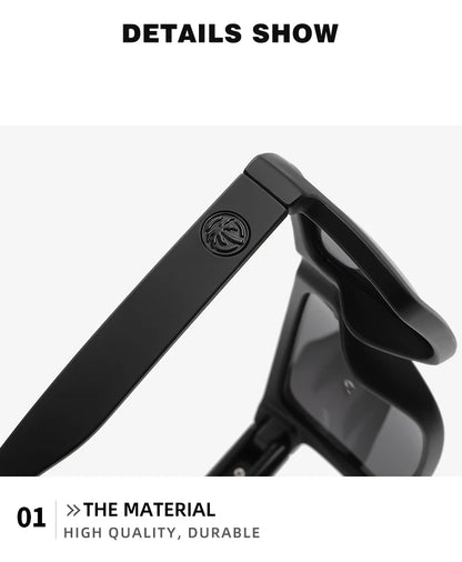 2024 New Heat Wave Luxury Polarized Sunglasses – Square Conjoined Lens, UV400 Protection for Men & Women