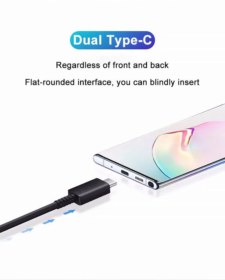 NNBILI 45W PD Fast Charging USB-C to USB-C Cable — Compatible with Samsung Galaxy S24/S23 Ultra/S22/S21/S20, Note20, A54/A53
