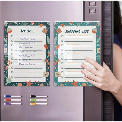 Magnetic Fridge Calendar & Weekly Planner – Reusable Transparent Dry Erase Board for Schedule, Menu & Notes