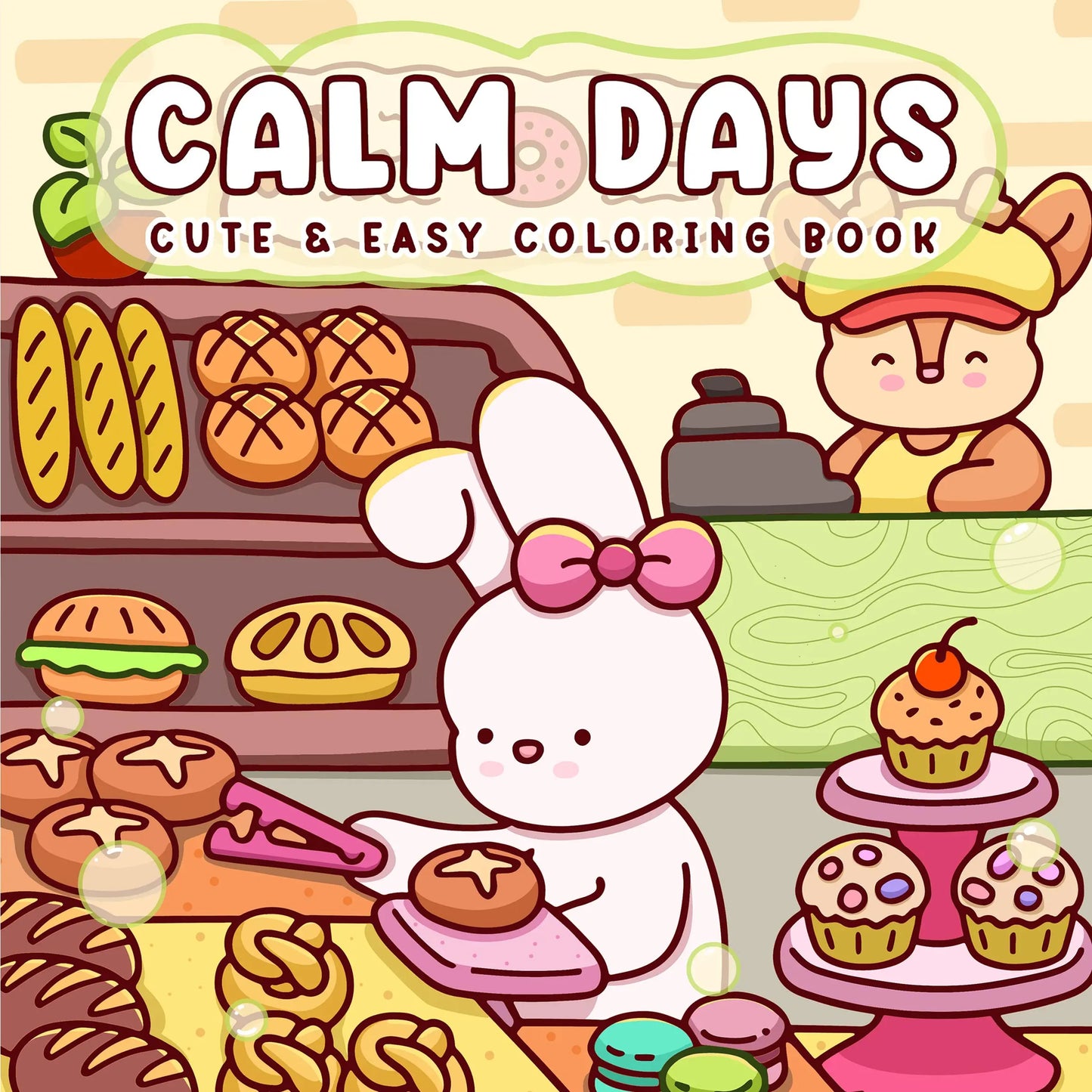 CALM DAYS Adult Coloring Book - Bold Easy Patterns & Cute Drawing Activities for Relaxation and Creative Fun