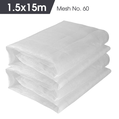 White 60 Mesh Garden Insect Netting – Greenhouse Protection Cover for Plants, Vegetables, Pest & Bird Control