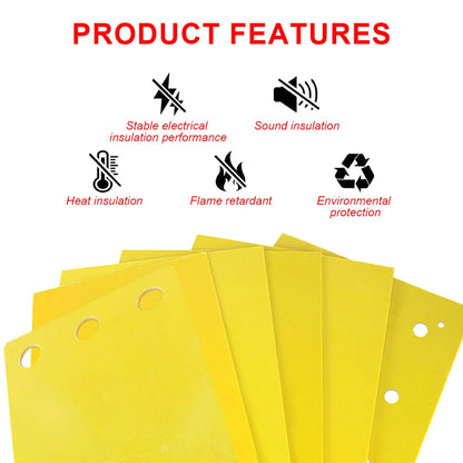 3-Piece 3240 Yellow Epoxy Fiber Insulation Board - DIY Battery Pack Plates for 3.2V LiFePO4 Cells 90Ah–320Ah