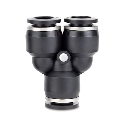High Quality Pneumatic Air Tube Quick Connector Fitting – Black PU/PE/NY Pipe Fittings 3–16mm Industrial Hose Adapter Set