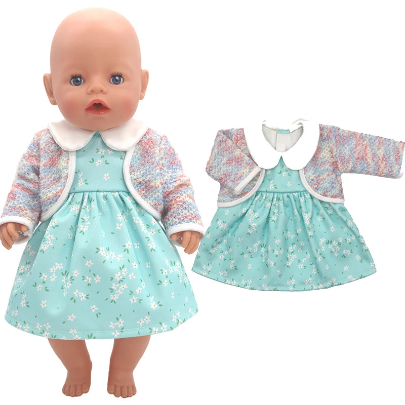 18-Inch American Girl Doll Clothes – Coat, Tights & Pants Outfit for Newborn & Baby Dolls