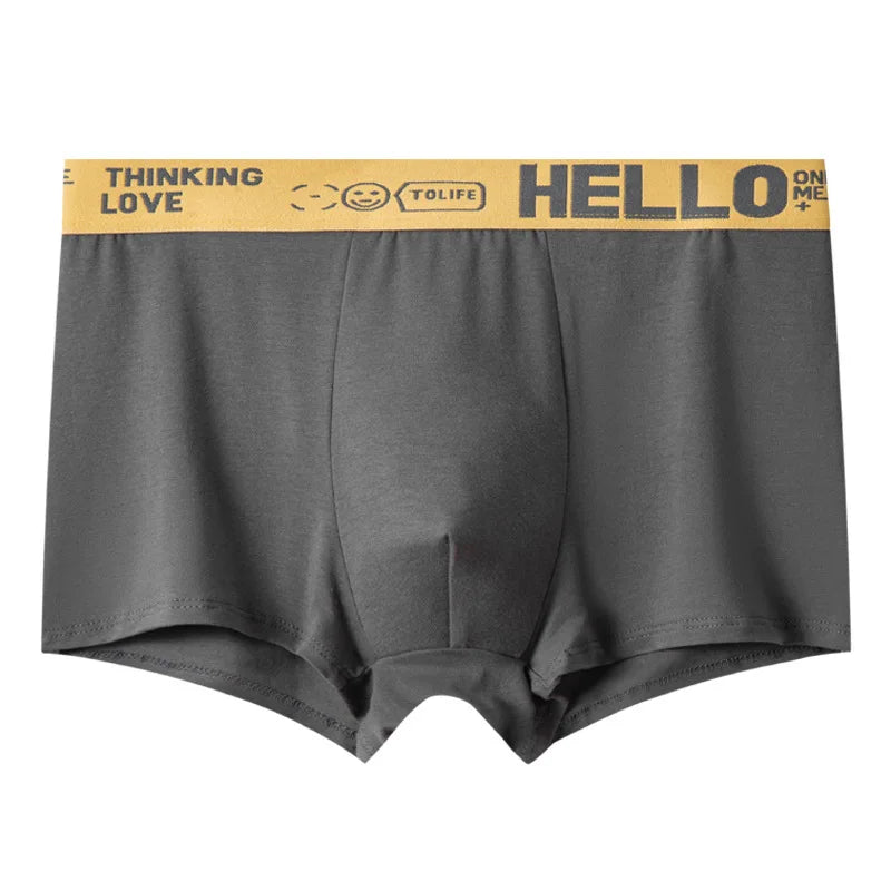 1/5PCS Men's Breathable Underwear – Comfy, Quick-Drying Stretchy Boxer Trunks, Sexy & Trendy Boxer Panties
