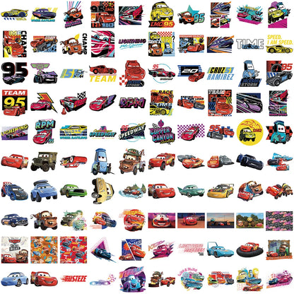 10/30/50/100PCS Disney Cars Lightning McQueen Stickers - Cartoon Decals for Laptops, Motorcycles, Luggage, Phones, and Travel Accessories
