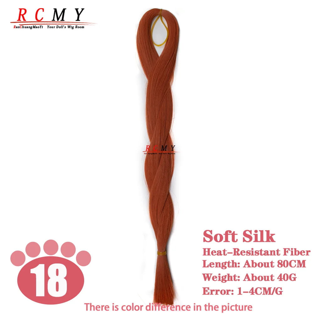 RCMY BJD/SD Doll Wig - Soft Blue Heat-Resistant Silk Synthetic Hair for 1/3, 1/4 & 1/6 Dolls