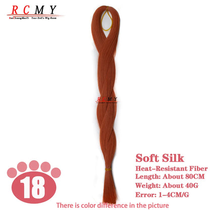 RCMY BJD/SD Doll Wig - Soft Blue Heat-Resistant Silk Synthetic Hair for 1/3, 1/4 & 1/6 Dolls