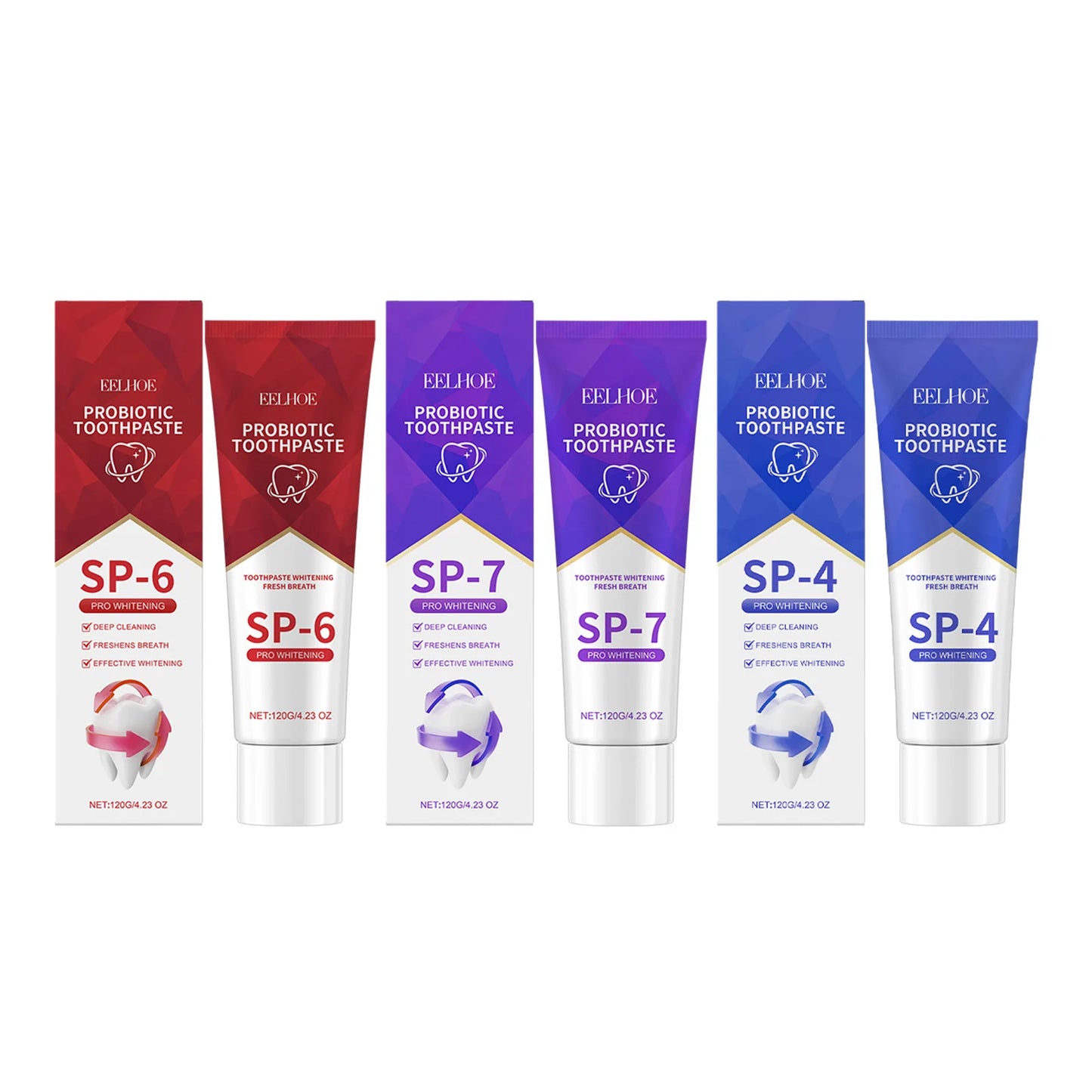 SP-6 Whitening Toothpaste with Probiotics – Plaque & Tartar Removal, Fresh Breath & Oral Hygiene