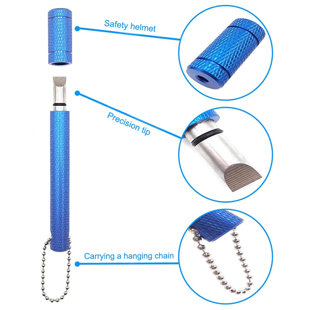 Golf Club Groove Sharpener – Stainless Steel Re-Grooving & Cleaning Tool for Wedges and Irons, U/V-Grooves