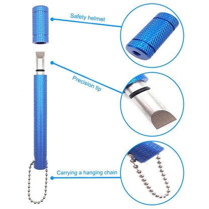 Golf Club Groove Sharpener – Stainless Steel Re-Grooving & Cleaning Tool for Wedges and Irons, U/V-Grooves