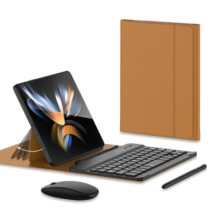 Wireless Bluetooth Mouse & Pen Keyboard Case for Samsung Galaxy Z Fold 2/3/4/5/6 – Mini Meeting Recorder Case