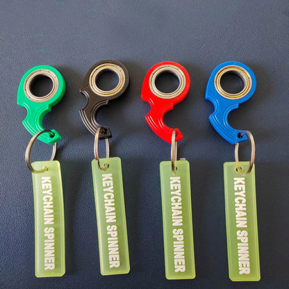Karambit Spinner Finger Swivel Claw Knife Keychain - High Quality Metal Fidget Spinner with Grain Texture