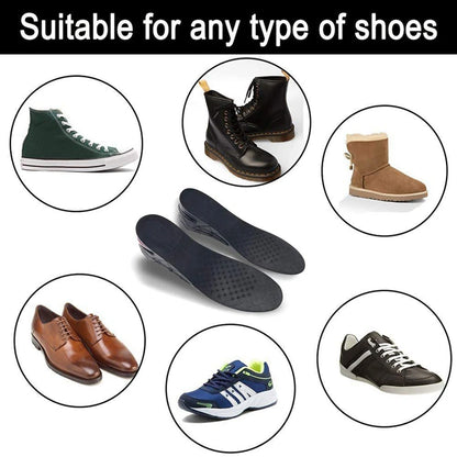 Height Increase Insoles with Air Cushion – Elevator Shoe Inserts for Men & Women, Adjustable 3-9cm Taller Footwear Lifts