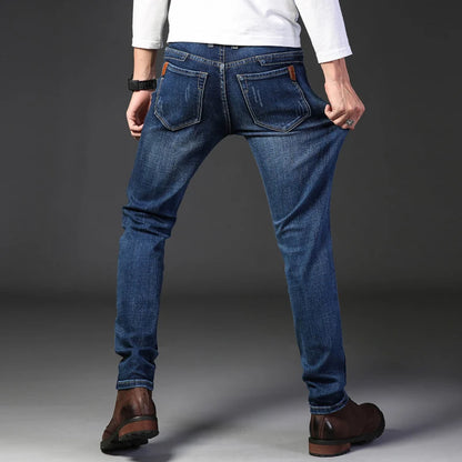 Men's Style Stretch Regular Fit Black Denim Jeans – Soft Casual Cotton Pants