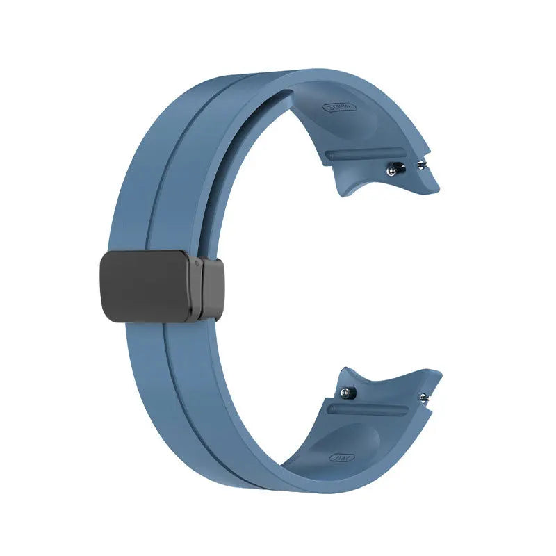 Samsung Galaxy Watch Magnetic Buckle Silicone Strap - Replacement Band for Watch 7/6/5 Pro/5/4 and Classic Models 40mm–47mm