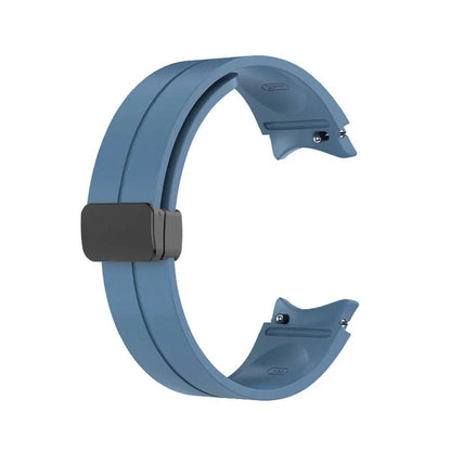 Samsung Galaxy Watch Magnetic Buckle Silicone Strap - Replacement Band for Watch 7/6/5 Pro/5/4 and Classic Models 40mm–47mm