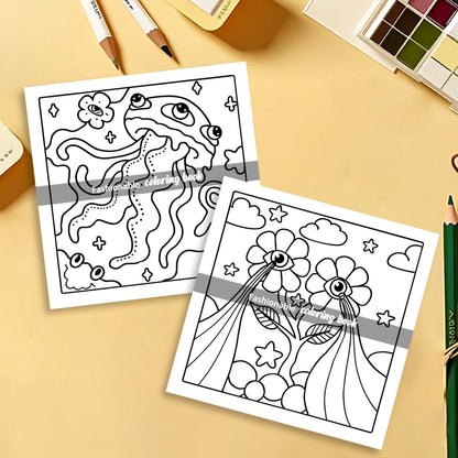 GROOVY Bold Patterns Coloring Book – Cute Adult Drawing Book for Parties & Birthdays
