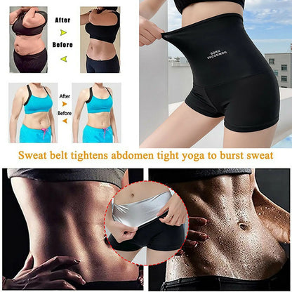 Women’s Sauna Sweat Pants – Thermo Leggings, Waist Slimming Body Shaper Shorts for Fitness & Fat Control