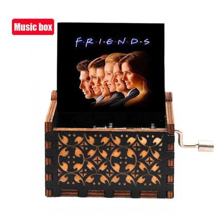 Wooden Hand Crank Jurassic Park Music Box – Classic Theme Melody Gift for Kids & Collectors
