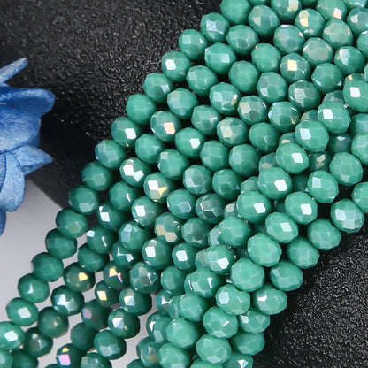 4mm/6mm/8mm Round Crystal Glass Beads – Faceted Spacer Loose Beads for DIY Jewelry Making & Needlework Craft Accessories