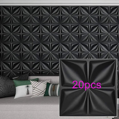 KUUJOJO 3D Textured Wall Panels – Indoor Wall Decoration for Living Room, Bedroom, Hotel, Office, Tape