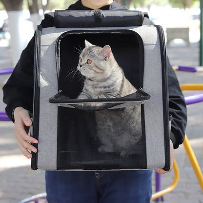 Lightweight Breathable Cat Backpack Carrier – Portable Travel Bag for Cats, Dogs & Small Pets
