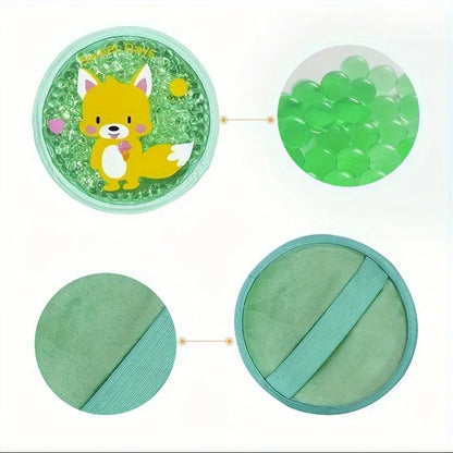 Reusable Cartoon Gel Ice Pack - Hot & Cold Compress for Elbow, Knee, Toothache & First Aid