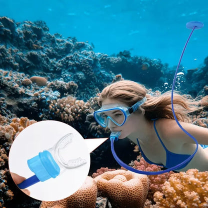 Foldable Dry Snorkel - Silicone Anti-Choking Single Tube for Swimming & Diving